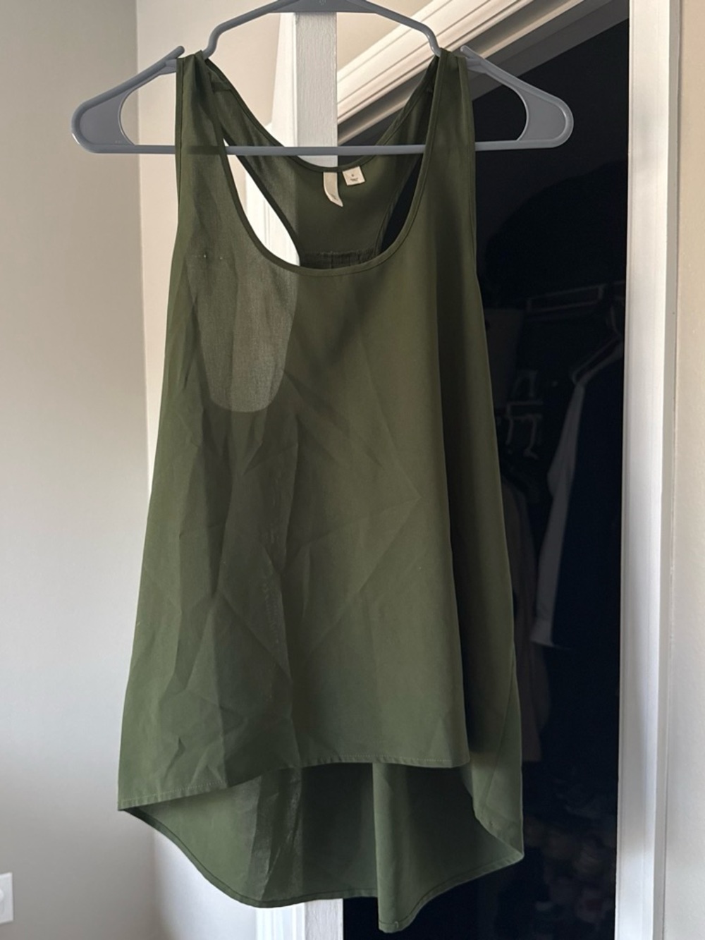 Frenchi Olive Green Layered Racerback Tank